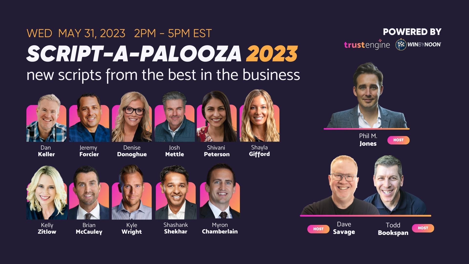 Announcing SCRIPT-a-PALOOZA 2023 -- Learn The Best Scripts From Top Producers 