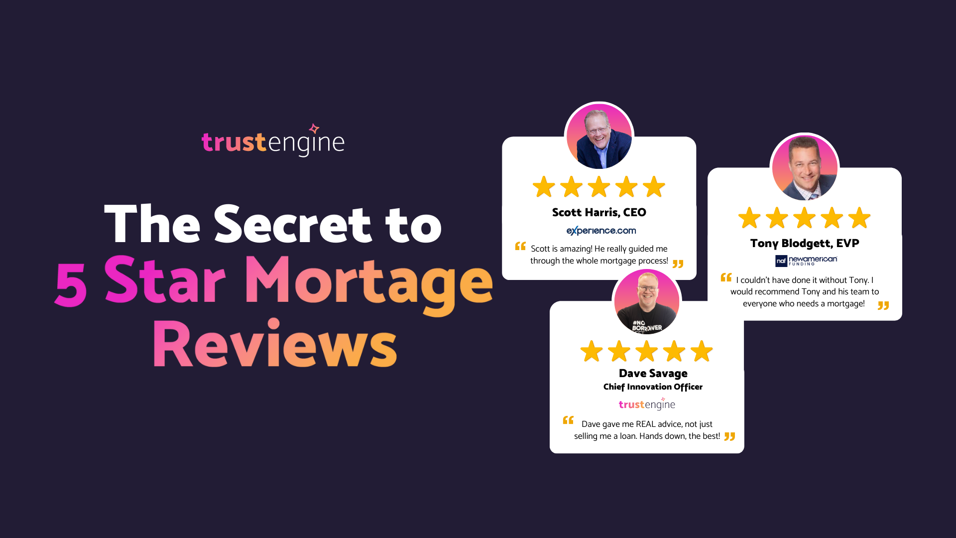 The Secret to 5 Star Mortgage Reviews